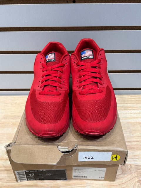 Nike Air Max 90 Hyperfuse Independence Day Red Sz 12