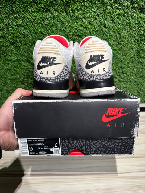 Jordan 3 Retro White Cement Reimagined Sz 9
