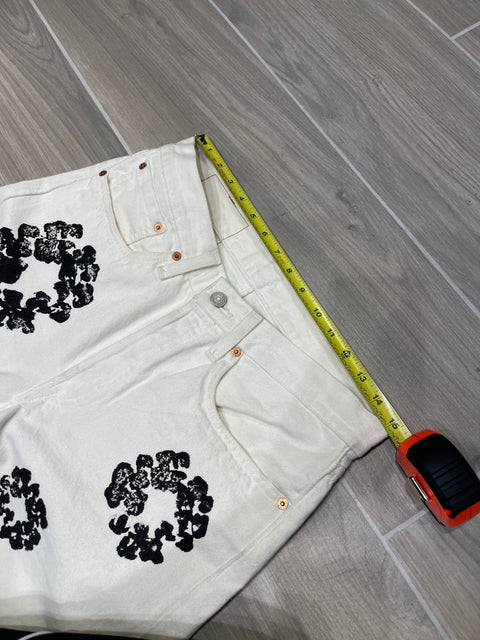 Denim Tears x Levi's Cotton Wreath 501 White Jeans 31x32