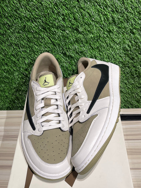 Jordan 1 Retro Low Golf Travis Scott Neutral Olive Sz 11M