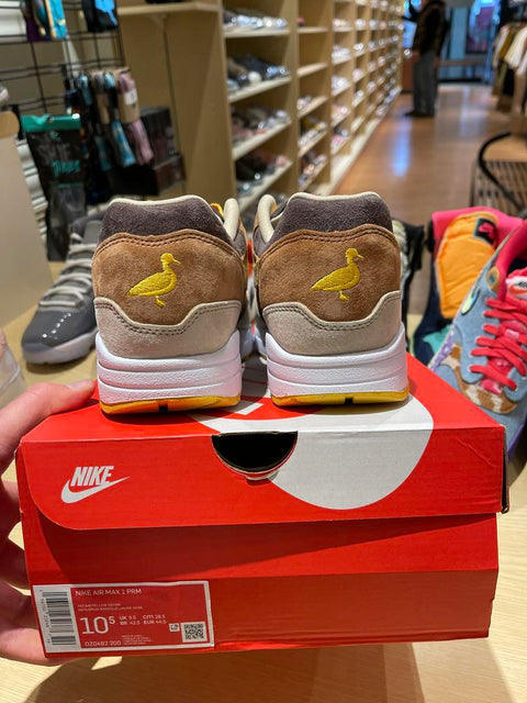 Nike Air Max 1 PRM Duck Pecan Yellow Ochre Sz 10.5