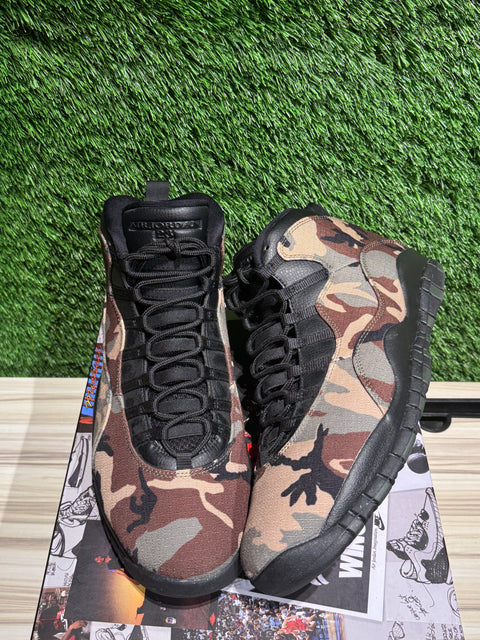 Jordan 10 Retro Woodland Camo Sz 14