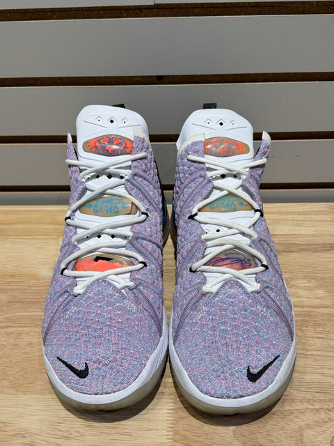 Nike LeBron 18 Graffiti Blue Mutli-Color Sz 12