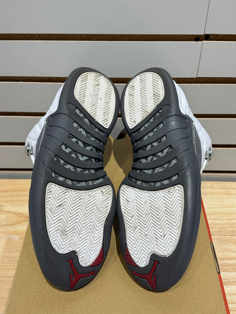 Jordan 12 Retro White Dark Grey Sz 11
