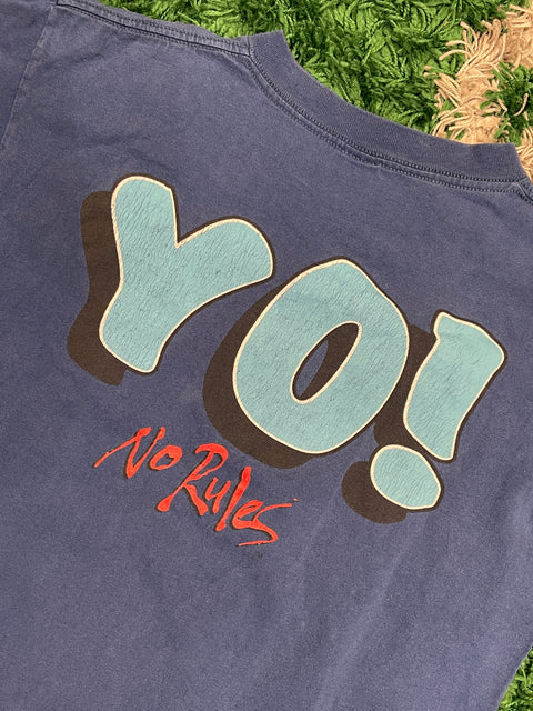 Vintage Kids No Rules Yo-Yo Navy T-Shirt YO! Back Hit