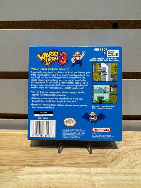 Vintage Wario Land 3 III - Game Boy Color 2000 Complete CIB
