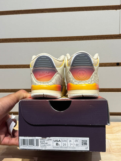 Jordan 3 Retro SP J Balvin Medellín Sunset (TD) Sz 8C