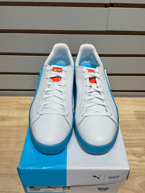 Puma Clyde Kool-Aid White Blue Atoll Sz 13