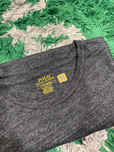 Polo Ralph Lauren Dark Heather Grey Cotton T-Shirt Light Grey Pony