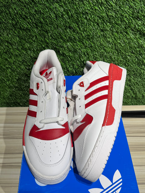 adidas Rivalry Low Cloud White Active Maroon Sz 10
