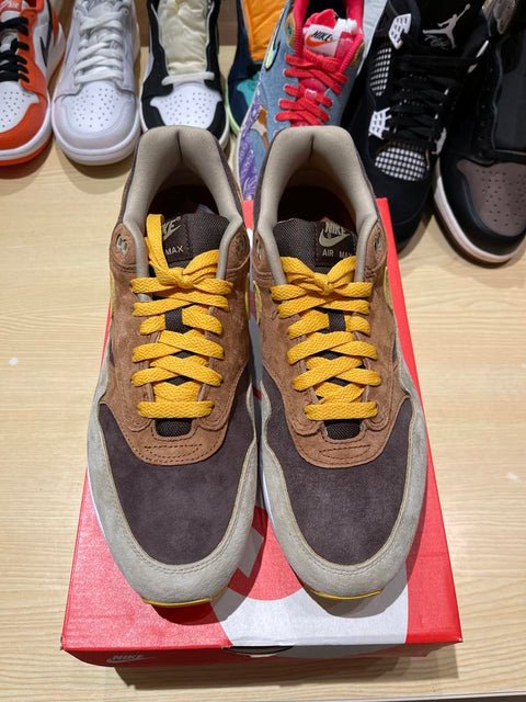 Nike Air Max 1 PRM Duck Pecan Yellow Ochre Sz 10.5