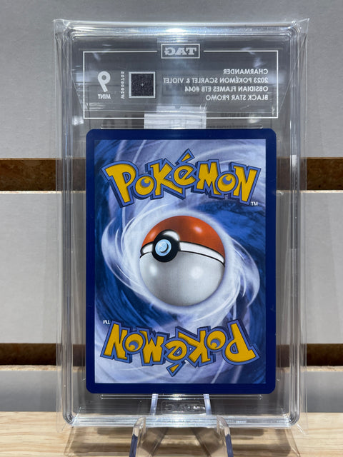 CHARMANDER 2023 POKÉMON SCARLET & VIOLET OBSIDIAN FLAMES ETB #044 BLACK STAR PROMO TAG 9