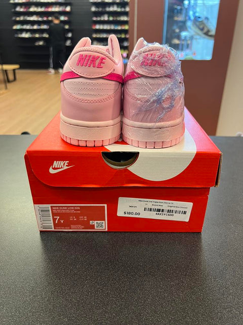 Nike Dunk Low Triple Pink (GS) Sz 7Y