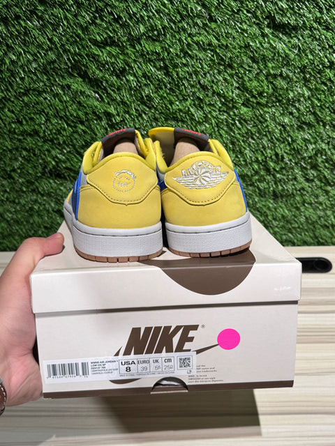 Jordan 1 Retro Low OG SP Travis Scott Canary (Women's) Sz 6.5