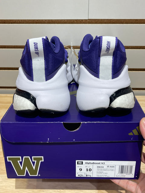 Adidas Washington Huskies Alphaboost V2 Sz 9