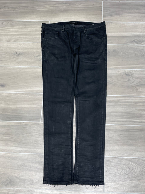 Purple Jeans Waxed Black Denim 36