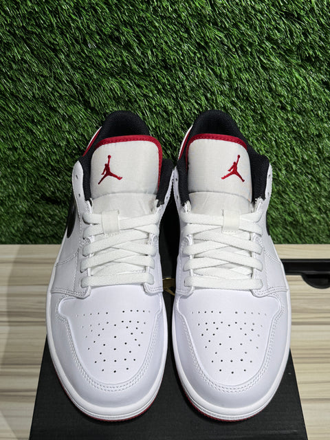 Jordan 1 Low White University Red Black Sz 8.5