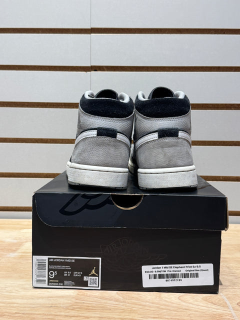 Jordan 1 Mid SE Elephant Print Sz 9.5