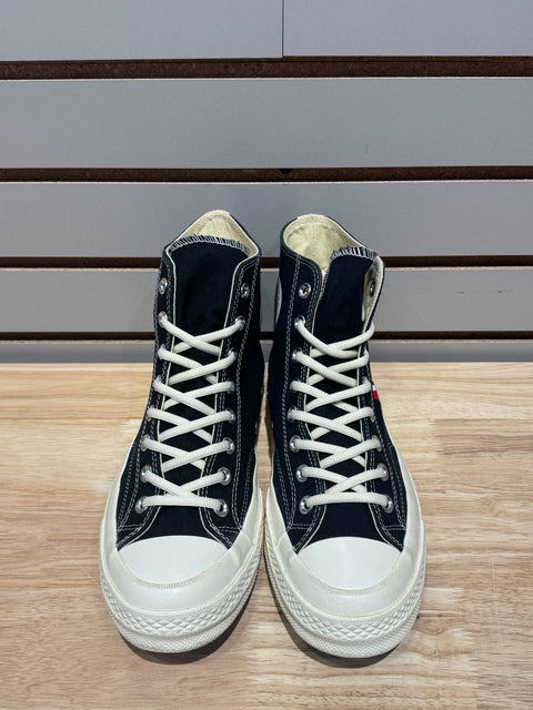 Converse Chuck Taylor All Star 70 Hi Comme des Garcons PLAY Black Sz 9