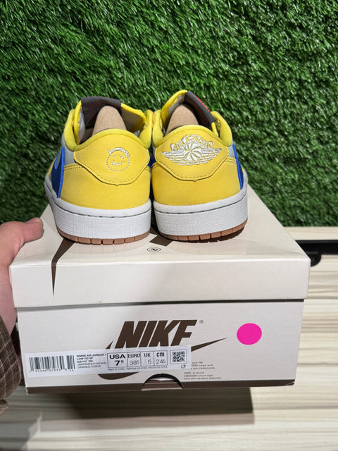 Jordan 1 Retro Low OG SP Travis Scott Canary (Women's) Sz 6M/7.5W