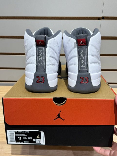 Jordan 12 Retro White Dark Grey Sz 11