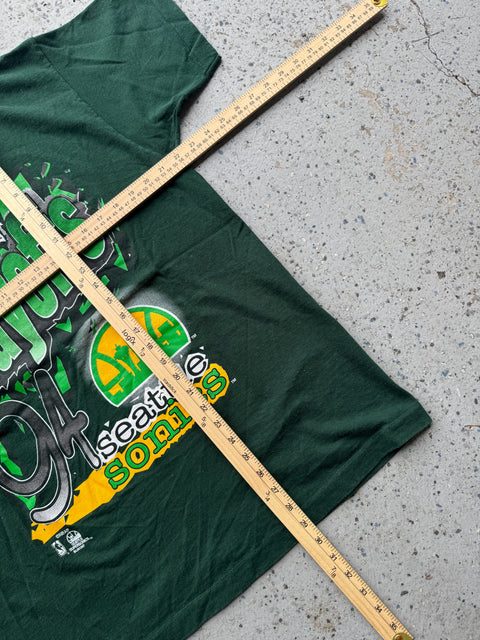 90s Seattle SuperSonics NBA Playoffs 1994 Green T-Shirt