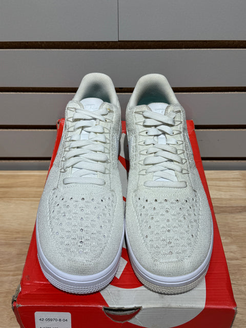 Nike Air Force 1 Ultra Flyknit Low Triple White Sz 10.5
