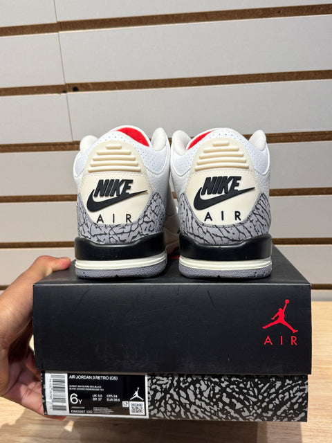 Jordan 3 Retro White Cement Reimagined (GS) Sz 6Y