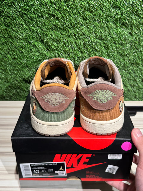 Jordan 1 Retro Low OG Zion Williamson Voodoo Sz 10