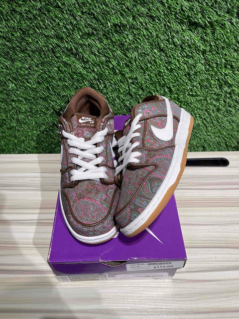 Nike SB Dunk Low Pro Paisley Brown Sz 9