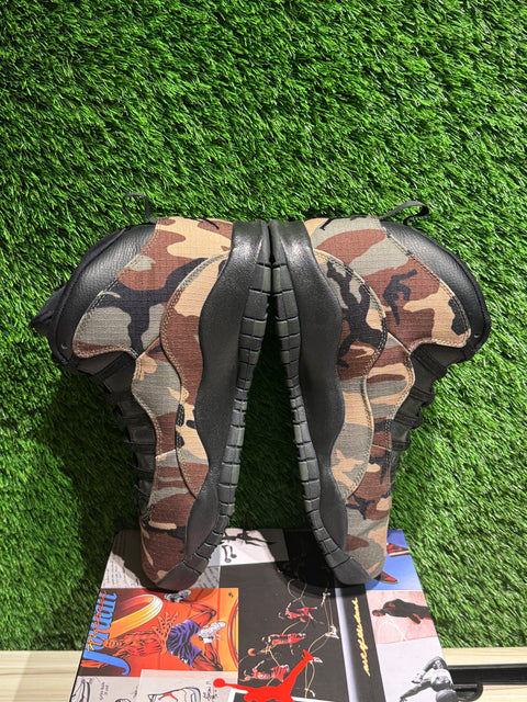 Jordan 10 Retro Woodland Camo Sz 14