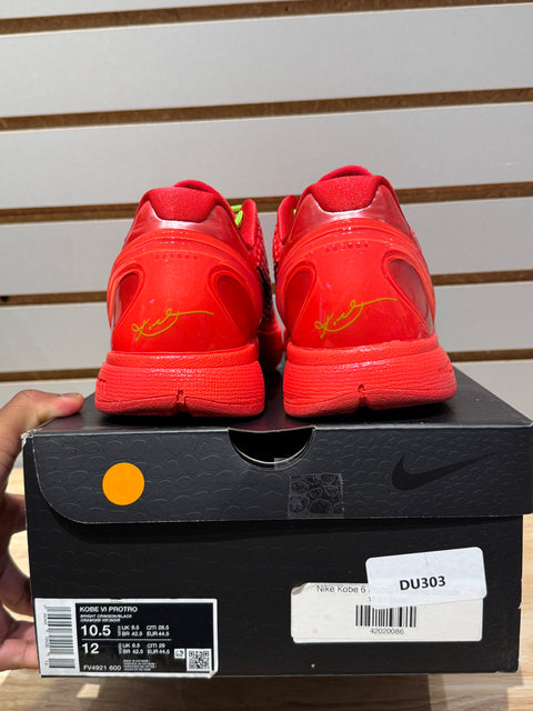 Nike Kobe 6 Protro Reverse Grinch Sz 10.5M