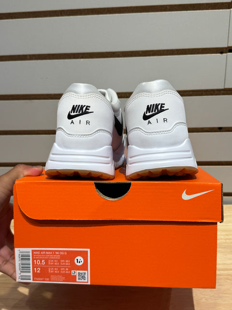 Nike Air Max 1 '86 OG Golf White Black Gum Sz 10.5