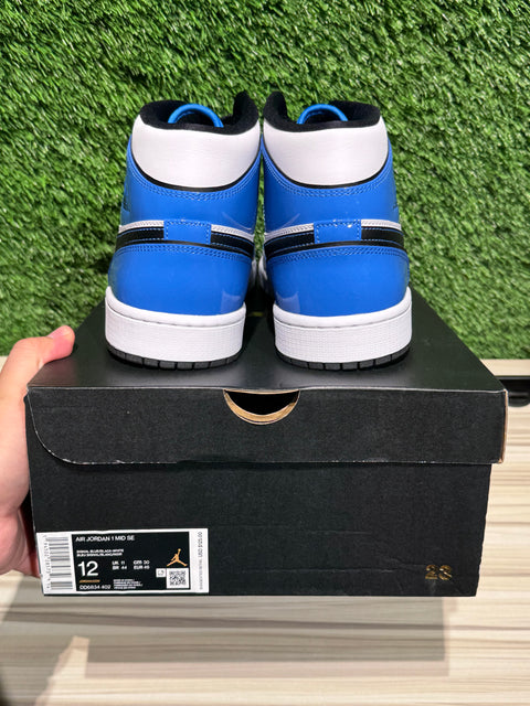 Jordan 1 Mid Signal Blue Sz 12