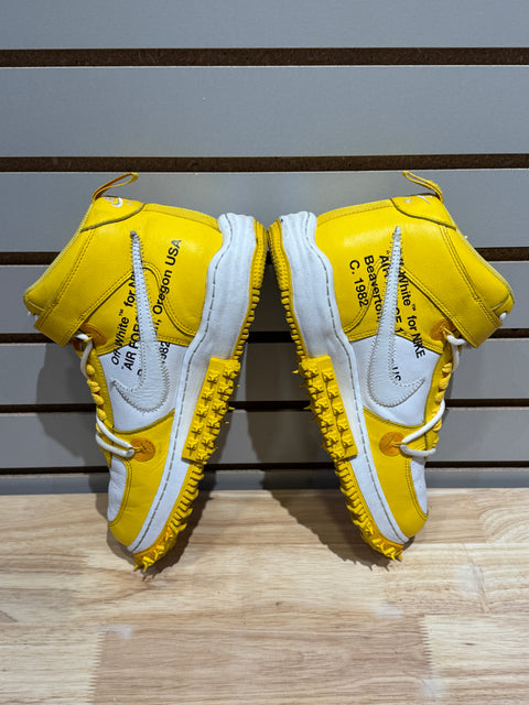 Nike Air Force 1 Mid SP Off-White Varsity Maize Sz 10.5