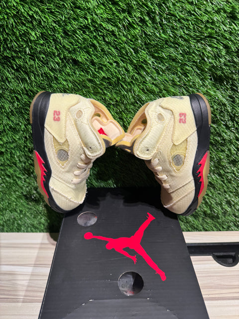 Jordan 5 Retro Off-White Sail (TD) Sz 7c