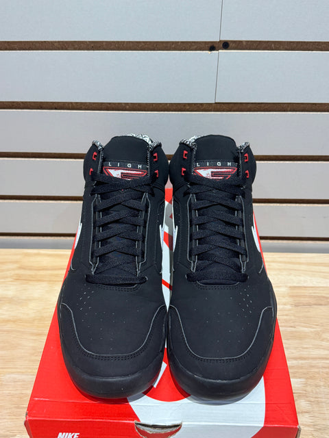 Nike Air Flight Lite II Mid Black White Varsity Red Sz 10