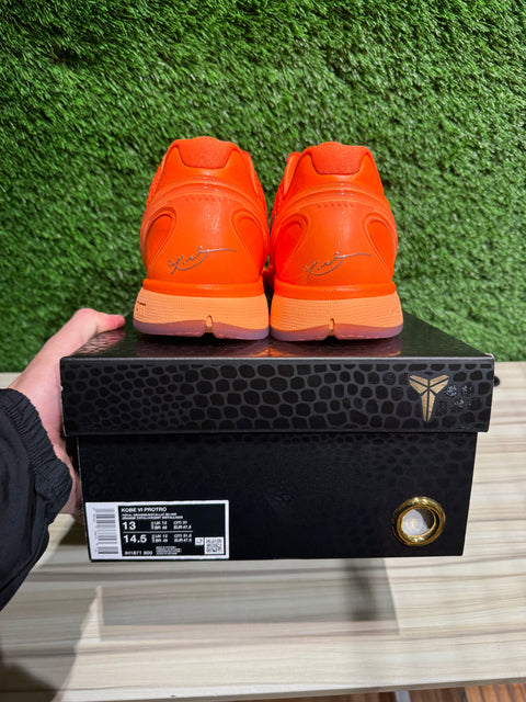 Nike Kobe 6 Protro Total Orange Sz 13