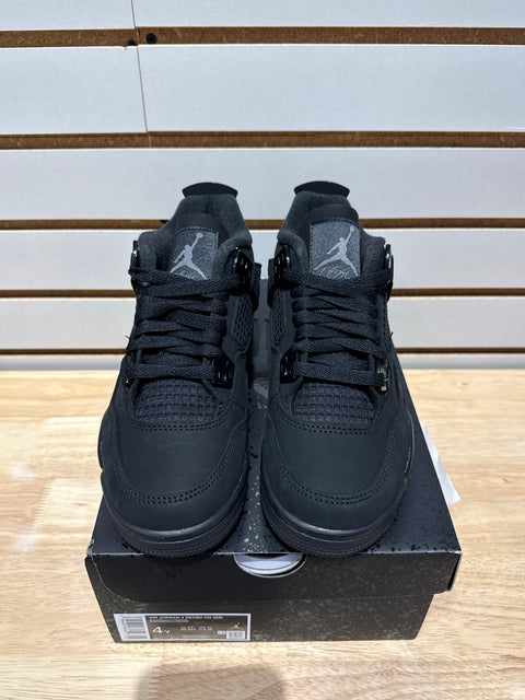 Jordan 4 Retro Black Cat (2025) (GS) Sz 4Y