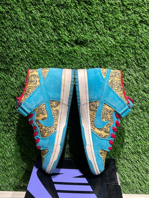 Nike SB Dunk Mid Premium Peacock Sz 8M
