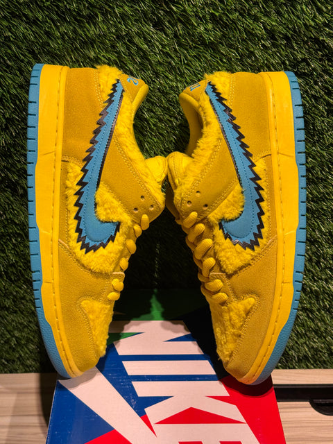 Nike SB Dunk Low Grateful Dead Bears Opti Yellow Sz 9M.