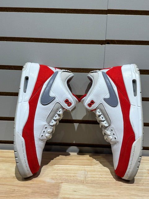 Jordan 3 Retro Tinker White University Red Sz 8.5