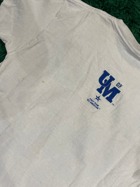 Vintage Kids MSU LET'ER RIP Tiger Graphic Print White T-Shirt