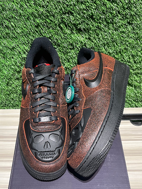 Nike Air Force 1 Low Retro QS Halloween Skull Sz 11.5M