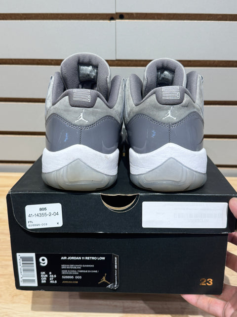 Jordan 11 Retro Low Cool Grey Sz 9