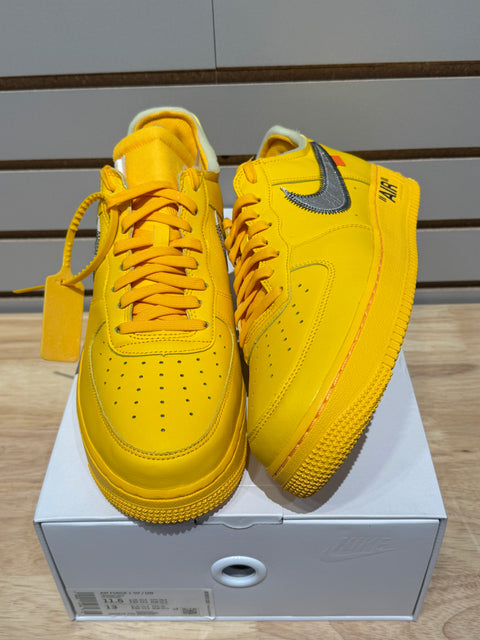 Nike Air Force 1 Low Off-White ICA University Gold Sz 11.5