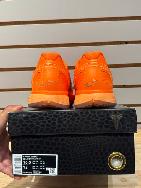 Nike Kobe 6 Protro Total Orange Sz 10.5