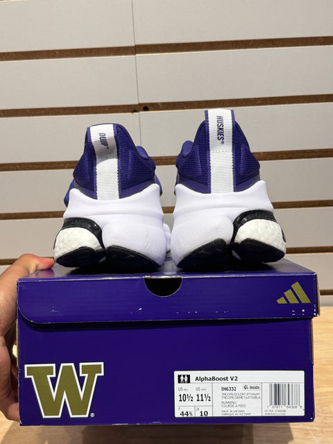 adidas Washington Huskies Alphaboost V2 Sz 10.5
