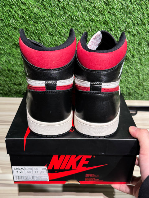 Jordan 1 Retro High Black Gym Red Sz 12