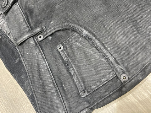 Purple Jeans Waxed Black Denim 36